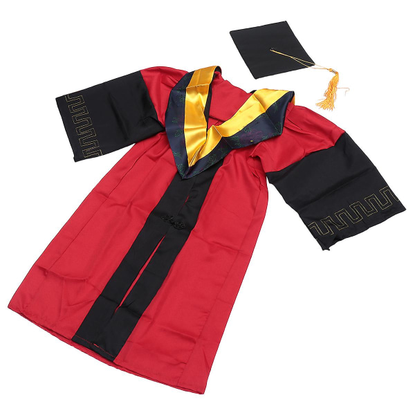 1 kpl Valmistumiskauden ylioppilastutkinnon puku Akateeminen puku Tohtorin valmistumispuku valmistuneille Red 114X100X0.5CM