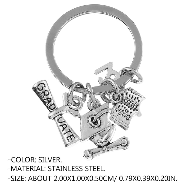 1 st Startpresentnyckelring Meningsfull nyckelring Souvenir (silver)Silver2X1CM Silver 2X1CM