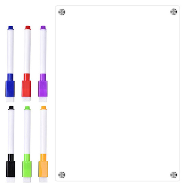 1 Set Kylskåpsvittavla Torktorrtavla Daglig Att Göra-Lista Tavla Suddbart Magnetiskt Planeringstavla Transparent 29.7X21CM Transparent 29.7X21CM