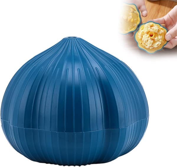 Manual Rotary Garlic Press and Chopper - Ginger Chopper Crusher for Handheld Fine Grinding and Crushing [Ho]