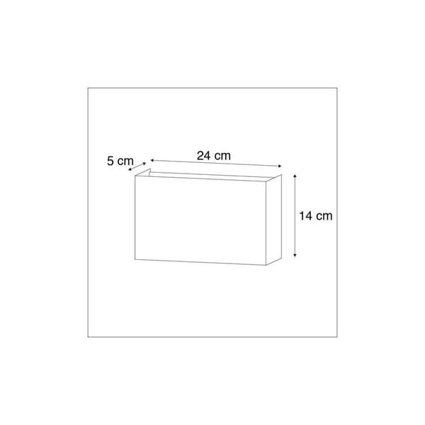 Qazqa - Modern Black Wall Lamp - High Quality Aluminum - G9 Socket - Dimmable - 5 cm deep, 14 cm high, 24 cm wide