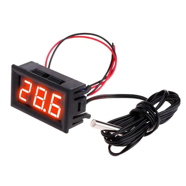 12V LED Digital Termometer Bilinkubator Akvarium Temp - Perfekt Röd Red