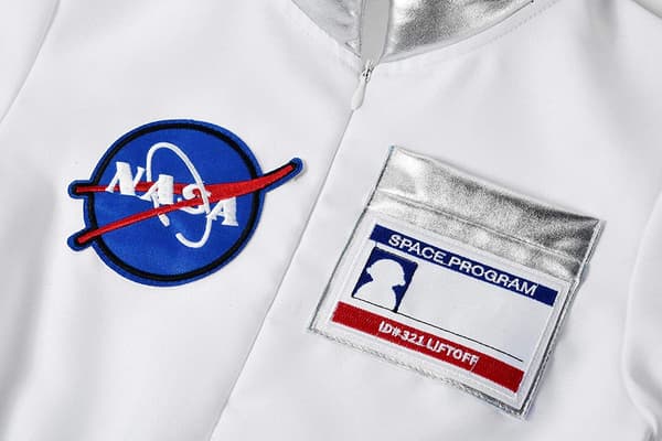 Astronautdräkt för barn, Astronauthjälm, Rymddräkt, Halloweenkostym Vit White