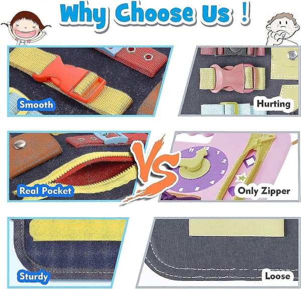 Toddler Activity Board - Educational Learning Toys for Toddlers