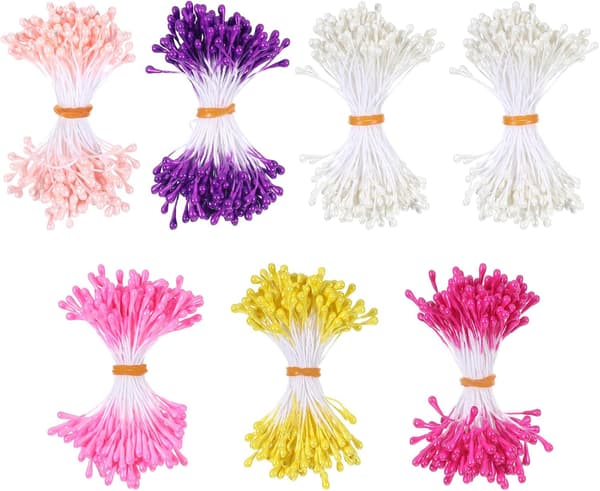 1050 stk. mini blomsterstøvbærere, 3 mm støvbærere for