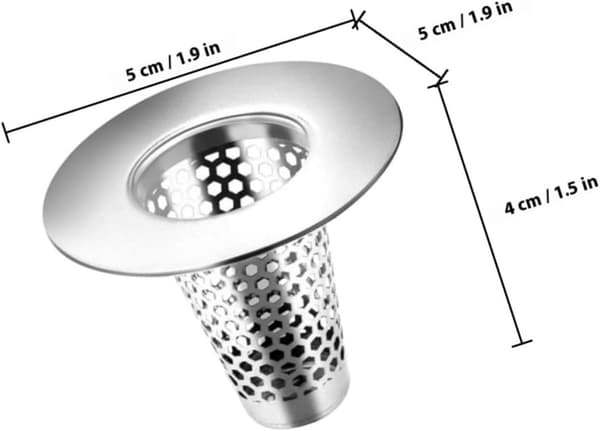 1 stk. afløbsfilter i rustfrit stål, gulvafløbssi med unikt design