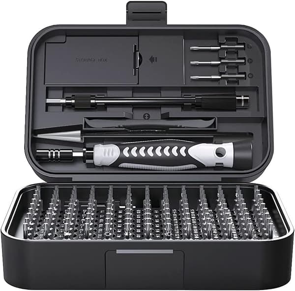 Holdbart 130 i 1 Præcisionsskruetrækkersæt, Mini Magnetisk Værktøjssæt, Elektronikreparationssæt, til PC, MacBook, iPhone.