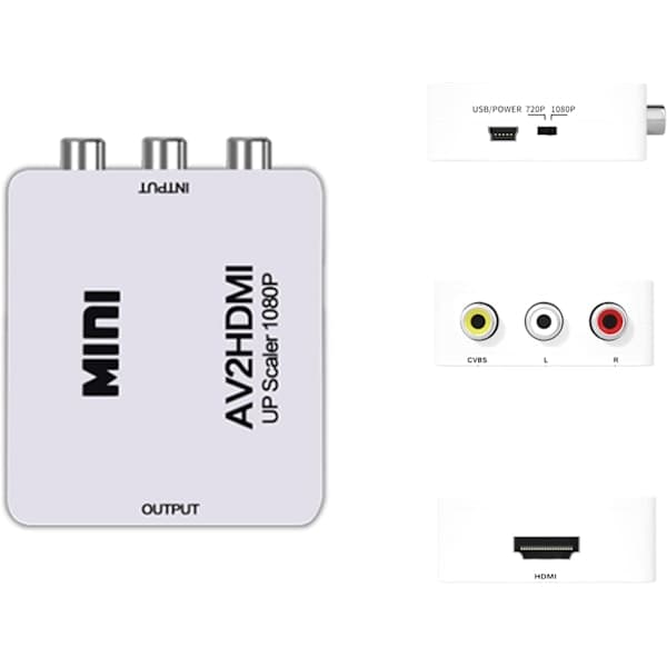 RCA AV til HDMI-konverter / adapter 1080P Universal Sort