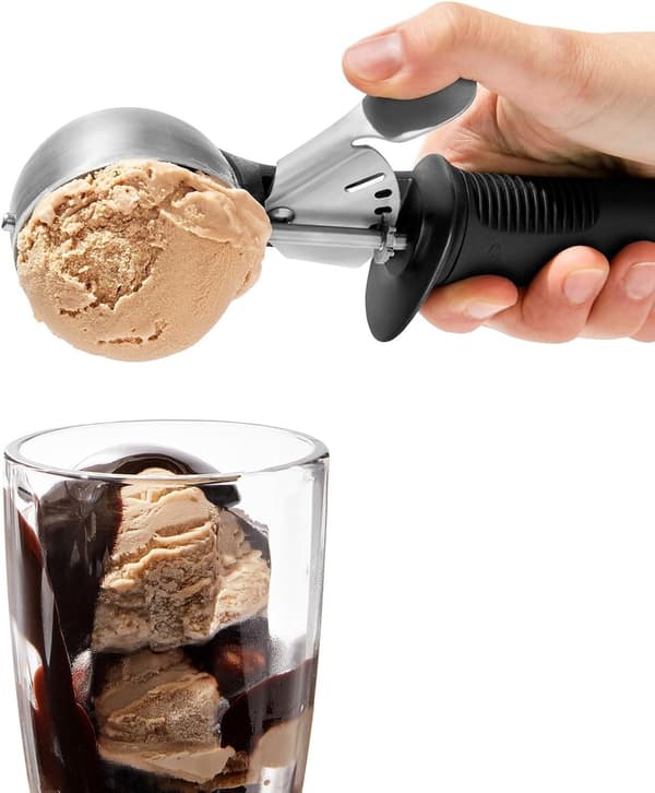 Professional Stainless Steel Ice Cream Scoop with Trigger