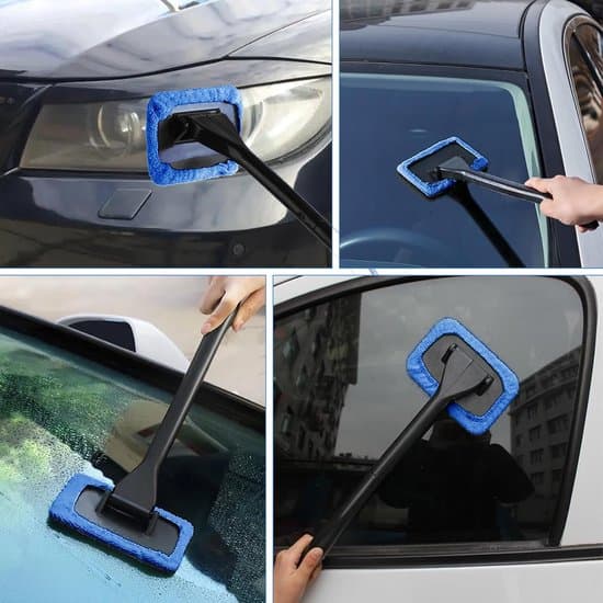 Window Scraper - 6 Microfiber Cloths Included - Window Scraper - Car Window Cleaner - Car Window Scraper - Interior Car Window Scraper