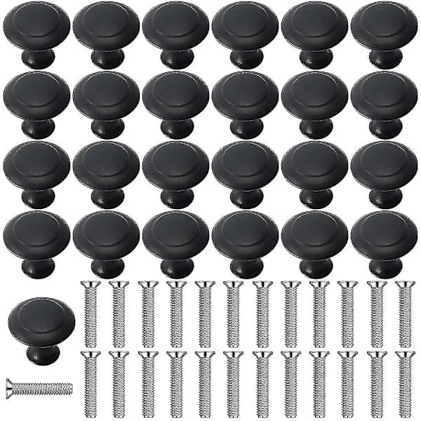 25 stk. skabsknopper til badeværelse, skabe, kommodeskuffer, møbler (30 mm)