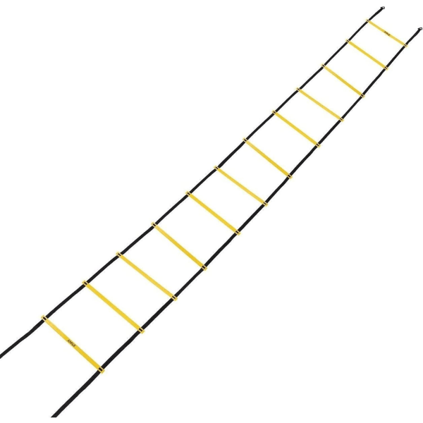 Agility Ladder Träningsutrustning, justerbar 12 stege med 10 skivkoner, Resistance Fallskärm och förvaringsväska för mångsidig hastighetsträning,