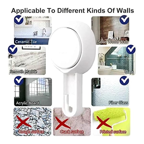 Shower Suction Cup Shelf Basket, One-Second Installation, Removable Powerful Organizer for Bathroom