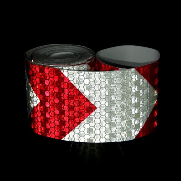 Reflekterande pilformad tejp, 3m*50mm prismatisk vattentät säkerhetsvarningstejp rulle, säkerhetstejp (2 st)