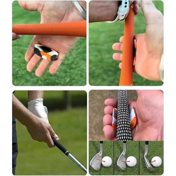 Golf Grip Trainer, Golf Training Aid, Non-Slip, Comfortable Grip, Easy Adhesive Pad, Swing Training Equipment Improves Performance.
