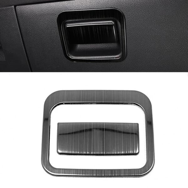For 2019-2021 Stainless Steel Car Copilot Storage Handle Handle Box Frame Cover Decal Trim Stickers Black
