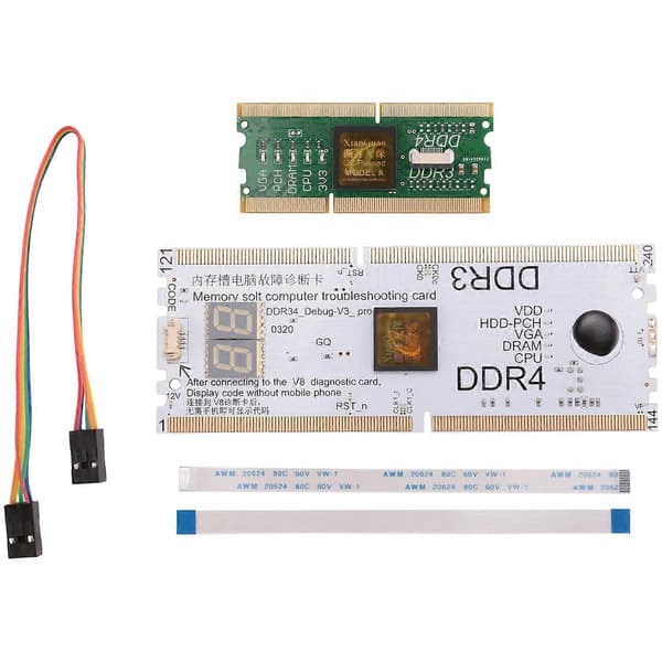 Laptop/Desktop Bundkort Hukommelsesplads DDR3/DDR4 Diagnostisk Analysator Testkort Notebook til DDR3/4 R