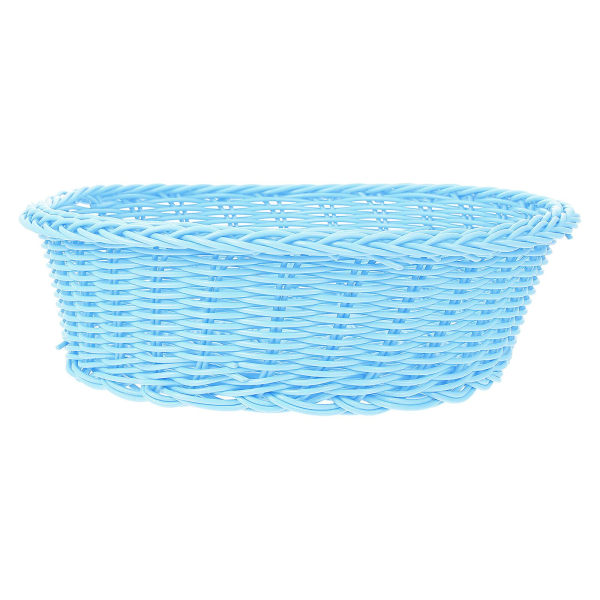 1pc Multipurpose Afternoon Tea Fruit Tray Storage Basket Woven Storage BasketBlue22.5X22.5X7CM