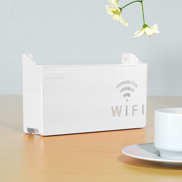 Vægmonteret hylde til WiFi-router, set-top-boks