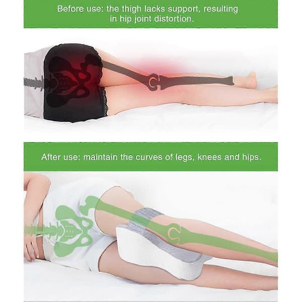 Comfortable Knee Pillow for Side Sleepers with Ergonomic Design Leg Pillow for Sciatica Hip Knee Joint Pain Relief