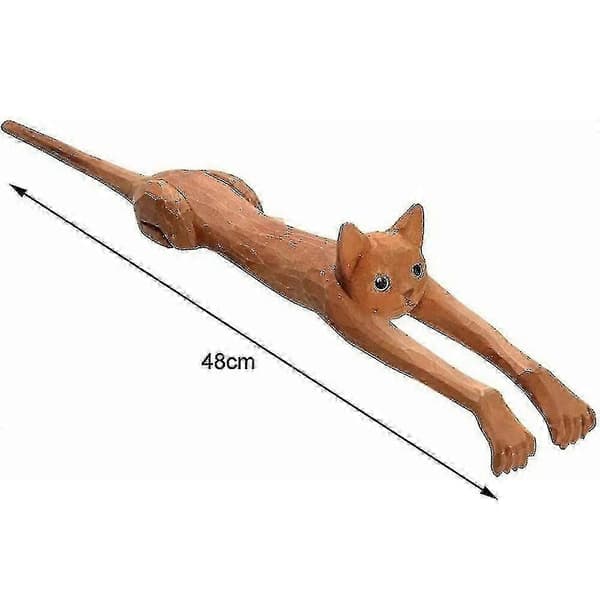 Funny Cat Shaped Wooden Back Scratcher with Long Handle, Back Scratching Massage Tool