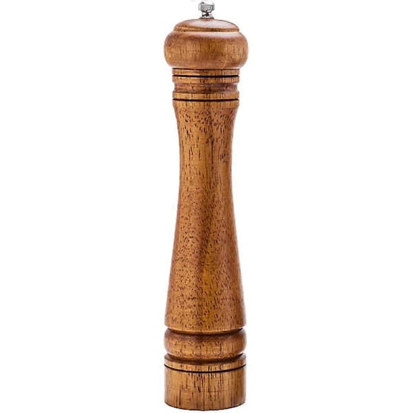 Wooden Pepper Mill, Adjustable Ceramic Grinder for Salt and Pepper (25 cm)