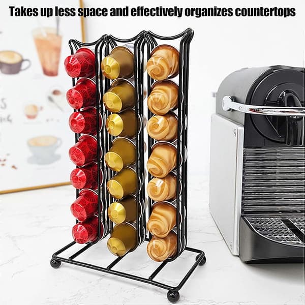 Coffee Pod Holder 42 Capacity Vertical Coffee Capsule Organizer for Kitchen Counter and Office