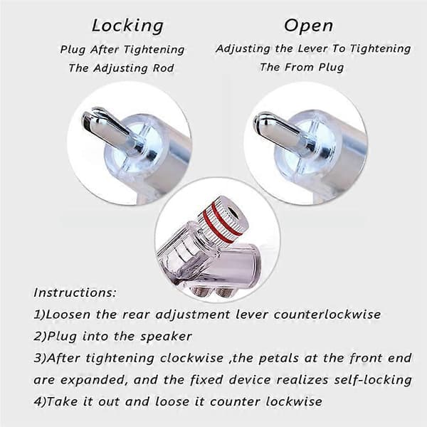 4 pcs Hifi Lockable Speaker Cable Banana Plug Audio Amplifier Speaker Wire Connector