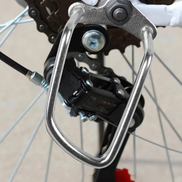 2 x Bagagebærerbeskyttelse 1 Rustfrit Stål Cykelgear til Utilsigtet Kollision Sort Sølv Black 1 Silver