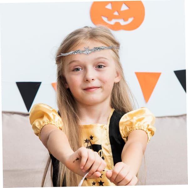 Gotisk flaggermushodebånd til Halloween, flaggermuskrone i vintagestil