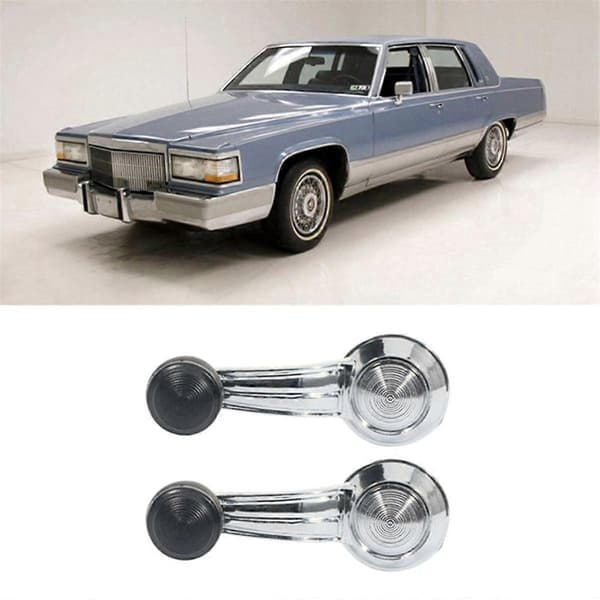 1 Pair Chrome Door Window Crank Handle for Olds 1732326 20348200 [DB] Chrome Silver Chrome Silver