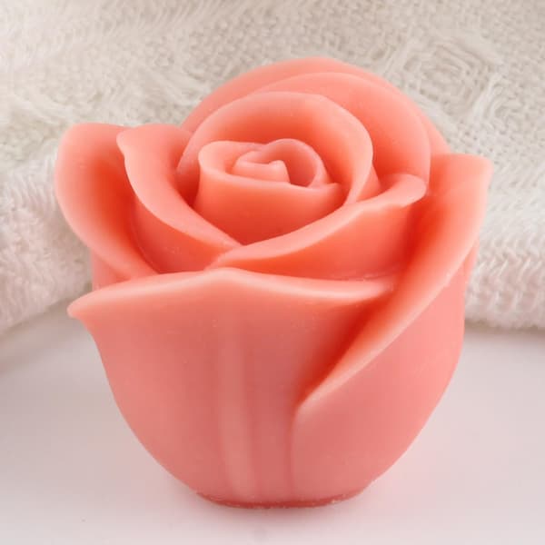 wxsp Rosblomst Lysforme Rose Lys Silikoneform til Lys Boligindretning Form Lysfremstilling Aromaterapi Gips Lys Ler Håndværk Stil A
