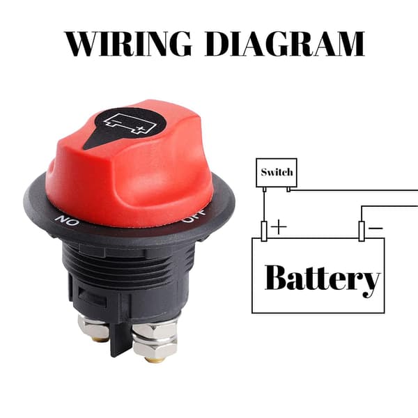 Batteriafbryder 12-48 V Batterihovedafbryder Maks. 32V DC 100A Kont 150A INT ON-Off Afbryder til Bil