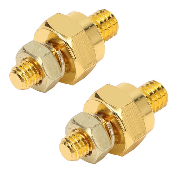 2 Pcs Brass Battery Terminal Adapters, Side Post Battery Terminal Adapters, Bolt-On Charging System