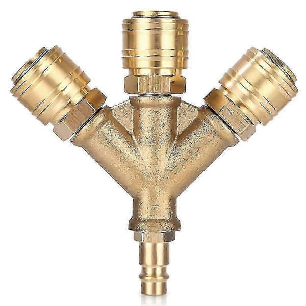Triple Compressed Air Distributor with Quick Couplings - NW 7.2 1/4AG for Easy Use