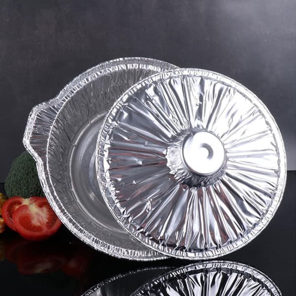 Portable 3800ml Outdoor Foil Pan with Lid, Multifunctional Grill Pan