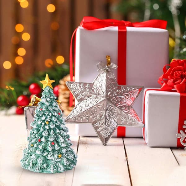 Small Snowy Christmas Tree Mini Artificial Frosted Tree Winter DIY