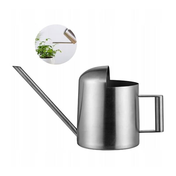 Vandkande i rustfrit stål, havekande, blomstervanding, vandkande, planter, kedel, 300 ml, sølv