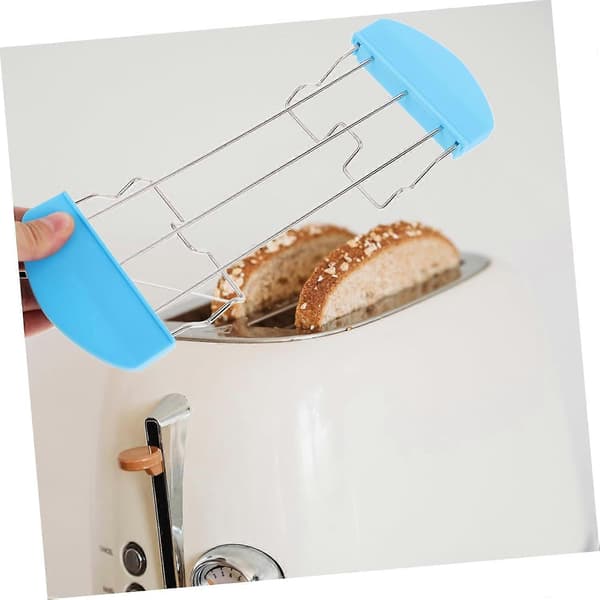 Silicone Warming Rack for Toaster with Anti-Scald Sides, Non-Slip Bread Holder, Dishwasher Safe