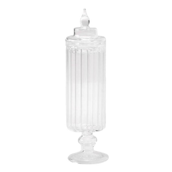 Small Glass Jar With Lids Transparent Glass Jar 1/12 Scale Accessories For Home DecorationTransparen