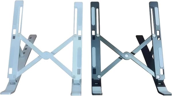 Bærbar computerstander, bærbar computerstativ, bærbar computerholder, justerbar bærbar computerstander, foldbar, kølig, bærbar, løftebord, sort, 18 tommer