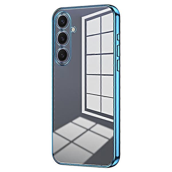 Case for Samsung Galaxy S25 Electroplated Frame Soft TPU Phone Case - Blue