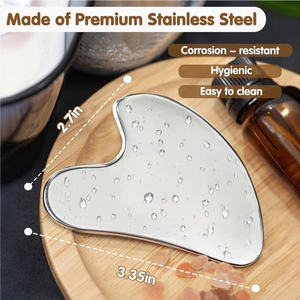 Gua Sha Sten Metal - Gua Sha Skraber Rustfrit Stål - Massageværktøj - Afslapning - Gua Sha