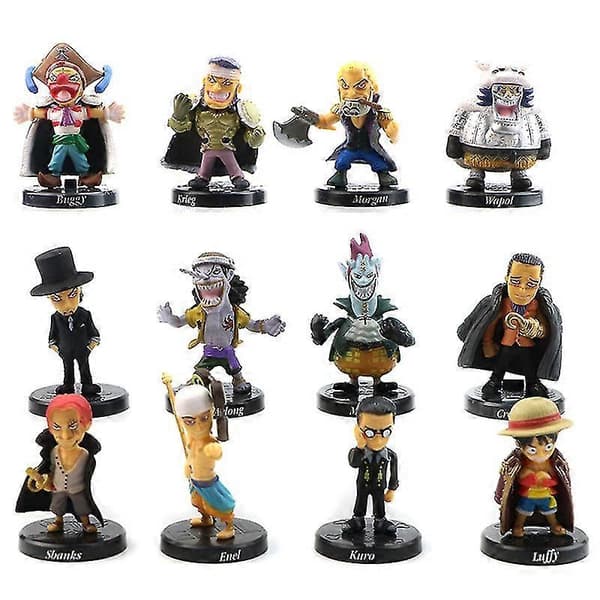 12 st/set Monkey D. Luffy Nami Boa Hancock Roronoa Zoro Actionfigurer Modellleksak