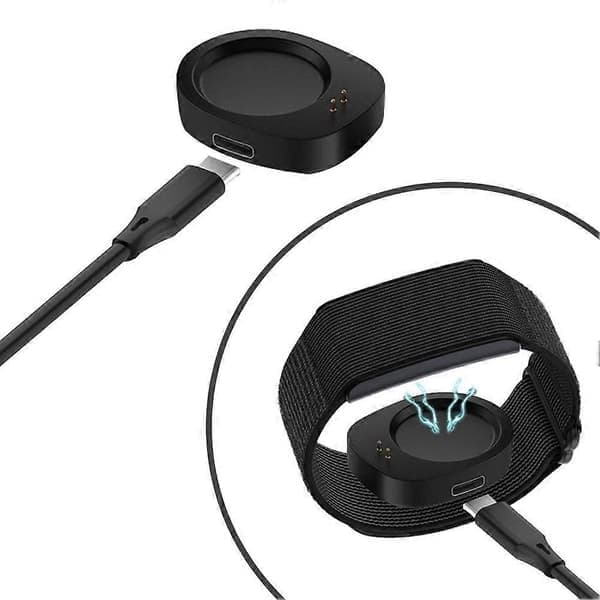 Replacement Magnetic Charging Cable Compatible with Huami Amazfit Helio Strap Watch Charger Black Integrated Charging Cable Integrated charging cable