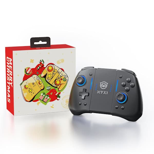 Hyperion Meteor Light trådløs Joy-pad med 8-farvet LED til Switch/Switch OLED - Julepakke