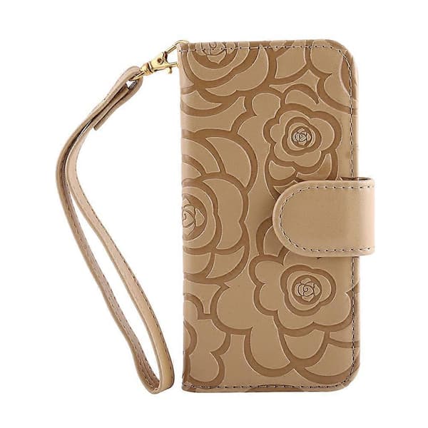 Flip PU Protective Phone Case with Stand & Card Slots For iPhone 6/6s Gold