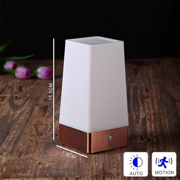 Bordlampe, retro LED-natlampe, sengelampe med sensor