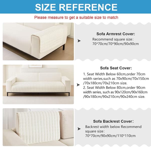 Vaskede flonel sofaovertræk, nye sofapudeovertræk, L-formede sofaovertræk (Beige hvid, 70x70cm) Beige Beige