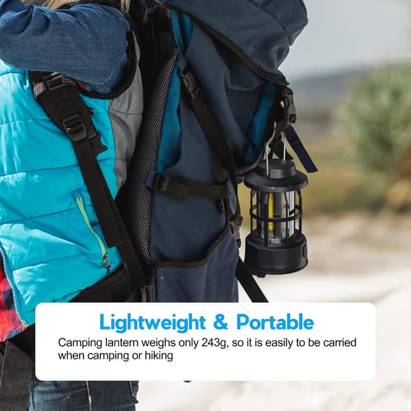 Camping Lanterns Battery Operated, 2-pack LED Camping Lights Dimmable Brightness, Portable Camping Lamp